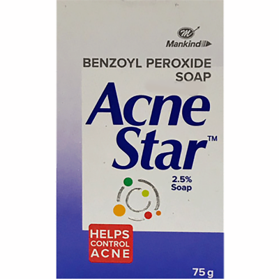Picture of Acnestar 2.5Percent Benzoyl Peroxide Soap 75 gm
