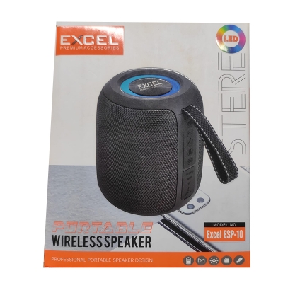 Picture of EXCEL ESP-10 High Quality Bluetooth Speaker 10W Multi-Media Bluetooth Party Speaker with RGB Lights, USB, SD Card, Handsfree Calling with TWS Function