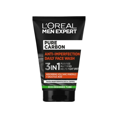 Picture of loreal men expert pure carbon 3in1 face wash-100ml