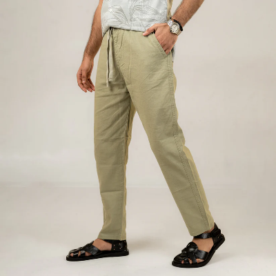 Picture of Unisex Pistachio Linen Effect Joggers