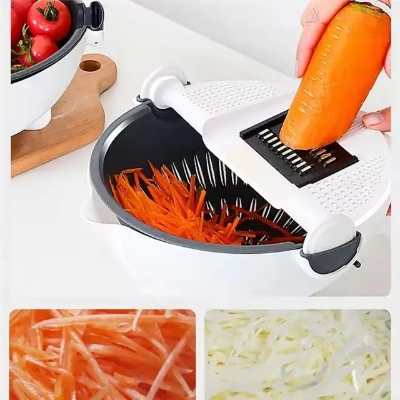 Picture of 9 In 1 Multi Functional Vegetable Cutter Drain Basket 