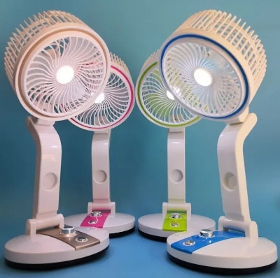 Picture of Rechargeable Folding Table Fan With Led Light Multicolor 