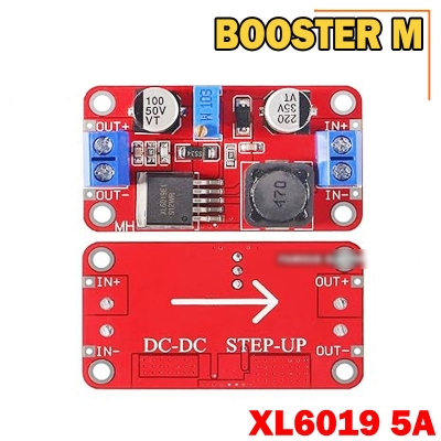 Picture of 5A DC-DC Step Up Power Module Boost Volt Converter 3.3V-35V To 5V 6V 9V 12V 24V XL6019 - Red