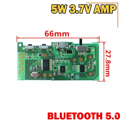 Picture of Multifunctional Bluetooth power amplifier board 3.7V 5W power amplifier circuit board audio module Premium Quality Sound - Green
