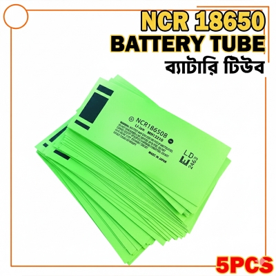 Picture of Band NCR 18650 Lithium-Ion Battery Wrap PVC Heat Shrink Tube (5PCS) Insulated Film Protect Case Pack Sleeving - Green