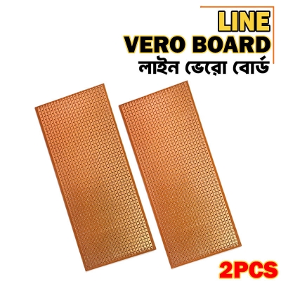 Picture of 2PCS - Veroboard Normal Line 14.5×6.5cm Stripboard PCB Printed Circuit Board For Prototyping Designing Weld Soldering Arduino DIY - Line Type