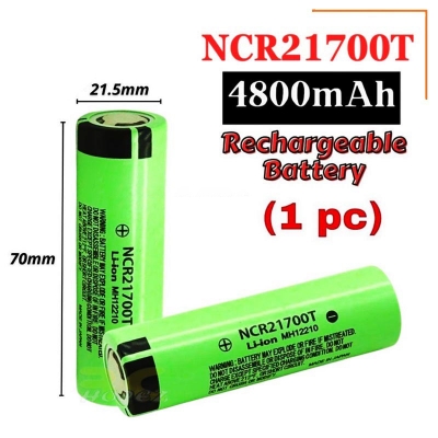 Picture of NCR-21700T 5000mAh li-ion battery 25A High Capacity NCR21700T 3.7V Lithium-ion Battery - Green