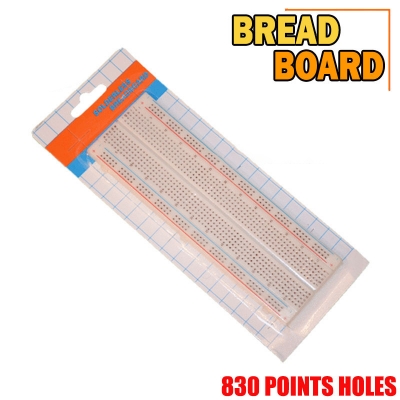 Picture of MB102 Solderless Breadboard 16.5x5.5cm 830 Point Prototype PCB MB-102 Breadboard Use Project Uno R3 ESP8266 Jumper Wire - White