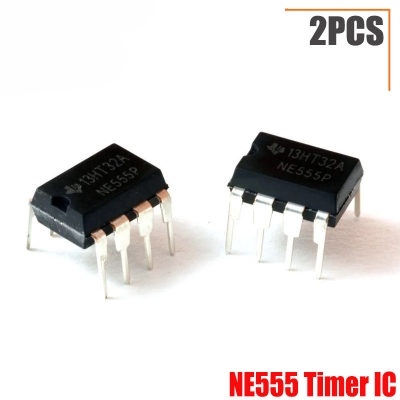 Picture of 2 PCS- 555 Timer IC NE555 Precision Timer - Black
