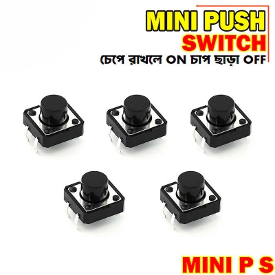 Picture of Tactile Tact Push Button Micro Switch TS 1166A-5PCS - Black