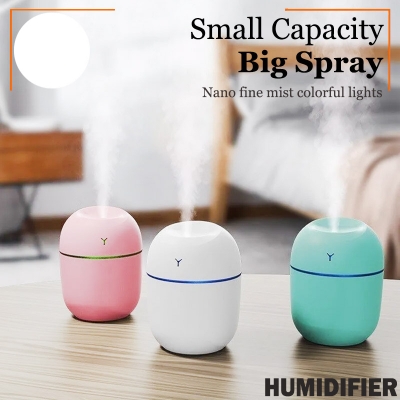 Picture of Humidifier Aroma Oil Diffuser Ultrasonic Mini USB Cool Mist Humidifier with Colorful Night Light for Home Car 220ml - Aqua