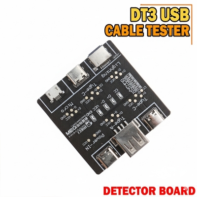 Picture of DT3 Data Cable Detection Board USB Cable Tester for IOS Android Type-C Short Circuit On-Off Switching Test Board Tool - Black