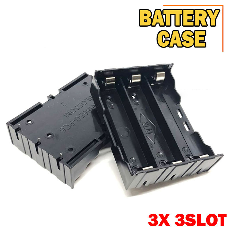 Picture of 18650 Battery Case Holder Bracket Storage Holder 3X Slot for 3 Cell - Black