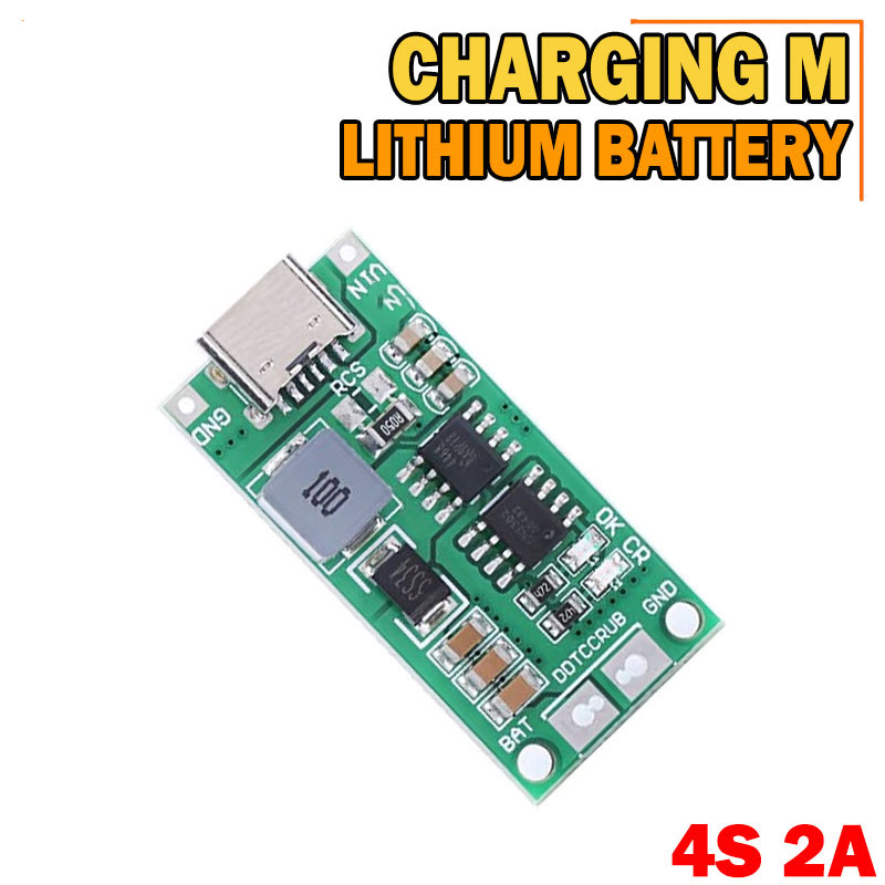 Picture of Multi-Cell 4S 2A Type-C To 12.6V Step-Up Boost Lipo- Polymer Li-Ion Charger 16.8V 18650 Lithium Battery - Green