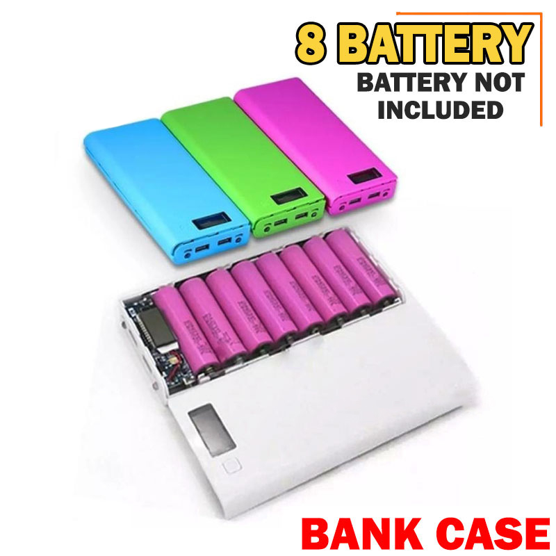 Picture of Power Bank Case 20000 mAh Rechargeable Batteries 8 Li-battery battery Power Bank Case - Multicolor