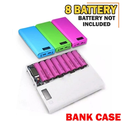 Picture of Power Bank Case 20000 mAh Rechargeable Batteries 8 Li-battery battery Power Bank Case - Multicolor