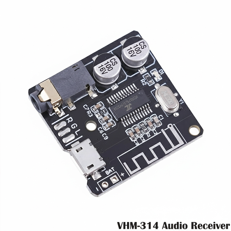Picture of Bluetooth 5.0 audio receiver module board lossless mp3 decoder VHM-314 wireless stereo music module board - Black