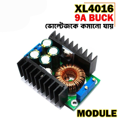 Picture of 300W XL4016 DC-DC Max 9A Step Down Buck Converter 5-40V to 1.2-35V Adjustable Power Supply Module - Green