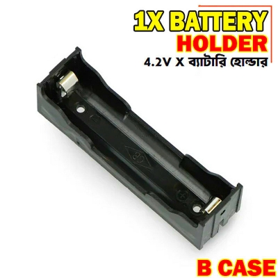 Picture of 1X 18650 Battery Case Holder Bracket Storage Holder 1 Cell - Black