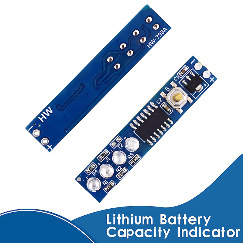 Picture of 2S Lithium Battery Capacity Tester LED Display Board Power Level Indicator Module For 18650 Lithium Li-ion lipo Battery - Battery Capacity Tester - Blue