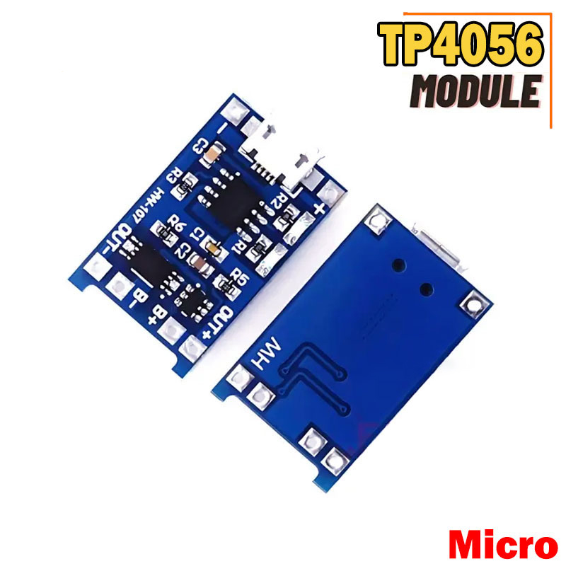 Picture of 1PCS TP4056 DC 5V 1A Mini Micro USB Interface Lithium Battery Charging Board - DIY Charger Module for Easy Battery Charging - Blue