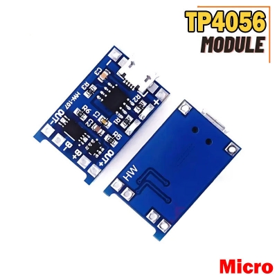 Picture of 1PCS TP4056 DC 5V 1A Mini Micro USB Interface Lithium Battery Charging Board - DIY Charger Module for Easy Battery Charging - Blue