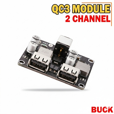 Picture of USB 2Channel QC3.0 QC2.0 DC-DC Buck Converter Charging Step Down Module 6-32V 9V 12V 24V to Fast Quick Charger Circuit Board 5V - 1Channel 1USB