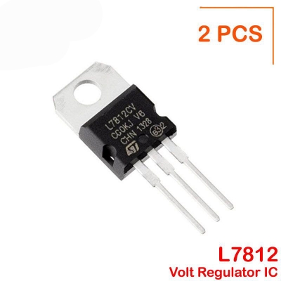 Picture of 2Pcs- A Class LM7812 L7812CV L7812 7812 12V 1.5A Voltage Regulator IC 3 Pin TO-220 Package Fixed 12V Positive Voltage Regulator IC Electrical Circuitry & Parts - Black