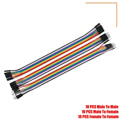 Picture of 3 SET/30 PCS - Arduino Jumper Connecting Wires Male Female all types - Multicolor