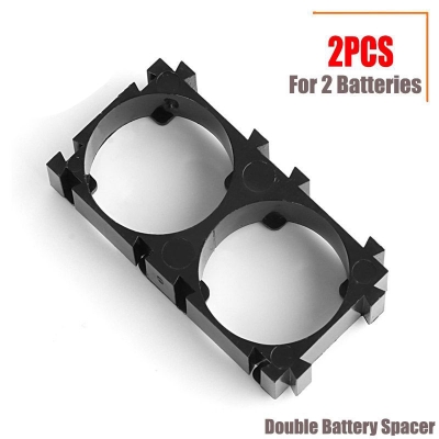 Picture of Double Battery Spacer 2 PCS 18650 Radiating Shell EV Pack Plastic Heat Holder Bracket - Black
