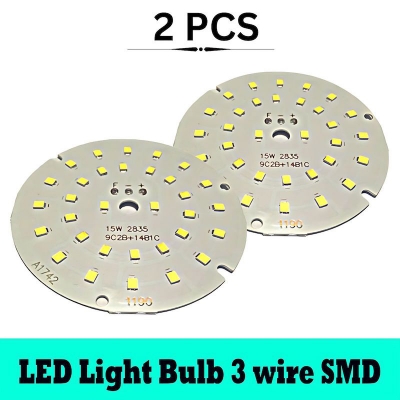 Picture of 2PCS 3Wire SMD 3.7V To 5Volt 7Watt Round Type SMD LED Plate 74mm Big size DC 4V 7Watt Led Plate - White