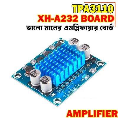 Picture of XH-A232 TPA3110 30W30W 2.0 Channel Digital Stereo Audio Power Amplifier Board DC 8-26V 3A - High-Quality Audio Power Amplifier Board - Blue