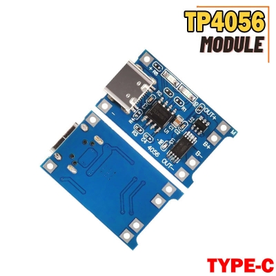 Picture of TP4056 Type-c USB 5V 1A 18650 Lithium Battery Charger Module - Equipped with Dual Protection Functions for Safe Charging - Blue