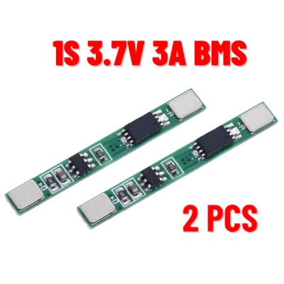 Picture of 1S 3.7V 3A li-ion BMS PCM protection board - 2PCS - Green