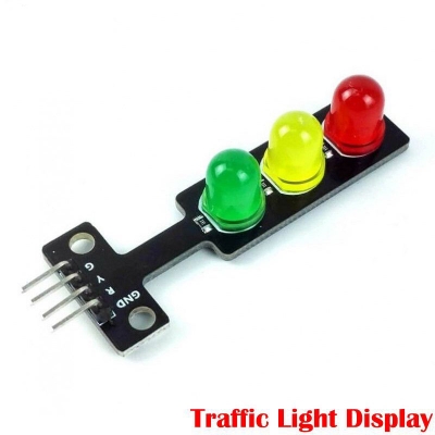 Picture of Upscale Living - LED Traffic Light Display DC 5V Module LED Light Bulbs Digital Signal Output Ordinary Red Yellow Green 3 Color Light - Black