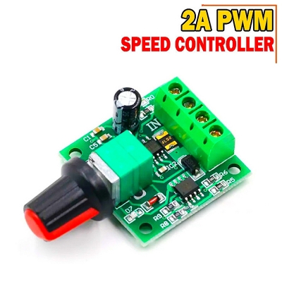 Picture of Motor Speed Controller DC 1.8V-15V 2A PWM - Voltage Regulator - Adjustable Switch - Easily Control and Optimize Motor Speed with Precision - Green