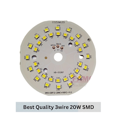 Picture of 3Wire AC/DC SMD 220 Volt 20 Watt Round Type SMD LED Plate - Big Size DC 4V 15Watt LED Plate - Efficient Lighting Solution - White
