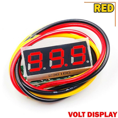 Picture of LED Display Mini 0.28 inch DC 0 -100V Digital Voltmeter 100V Volt Panel Indicator Monitor Voltage Meter-1PCS - Compact Digital Voltmeter -Red - Red