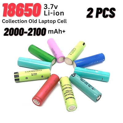 Picture of 2PCS-Laptop battery (2000 mAh) 18650 3.7V Laptop Lithium Rechargeable Battery-Better Quality - Reusable Laptop Battery for DIY Projects