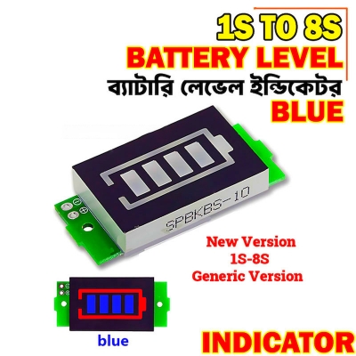 Picture of 1S - 4S-8S Single 3.7V Lithium Battery Capacity Indicator Module 4.2V Blue Display Electric Vehicle Battery Power Tester Li-ion
