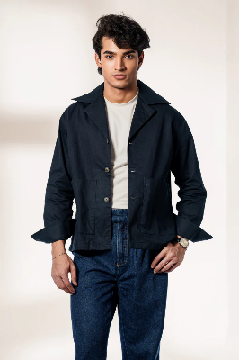 Picture of Safari Jacket in Light Navy Blue