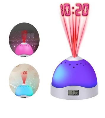 Picture of Colorful Projection Clock Star Sky Night Light Multicolor 
