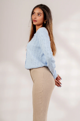 Picture of Mia Cable knit Cardigan Pink