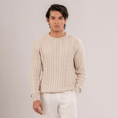 Picture of Marco Cableknit Sweater Light Blue