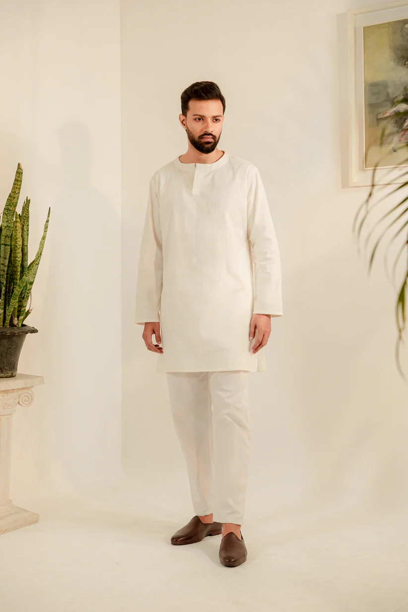Picture of Kiyaan Khaadi Panjabi -White