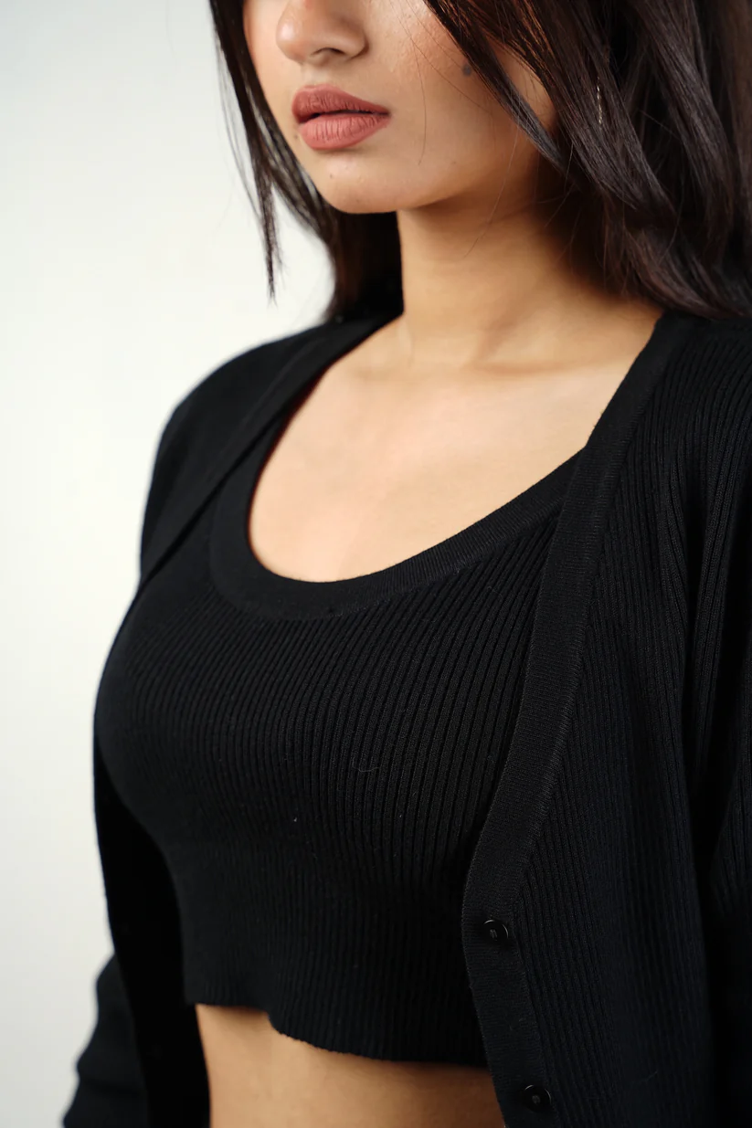 Picture of Jet Black 3-Piece Co-ord Set