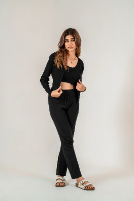 Picture of Jet Black 3-Piece Co-ord Set