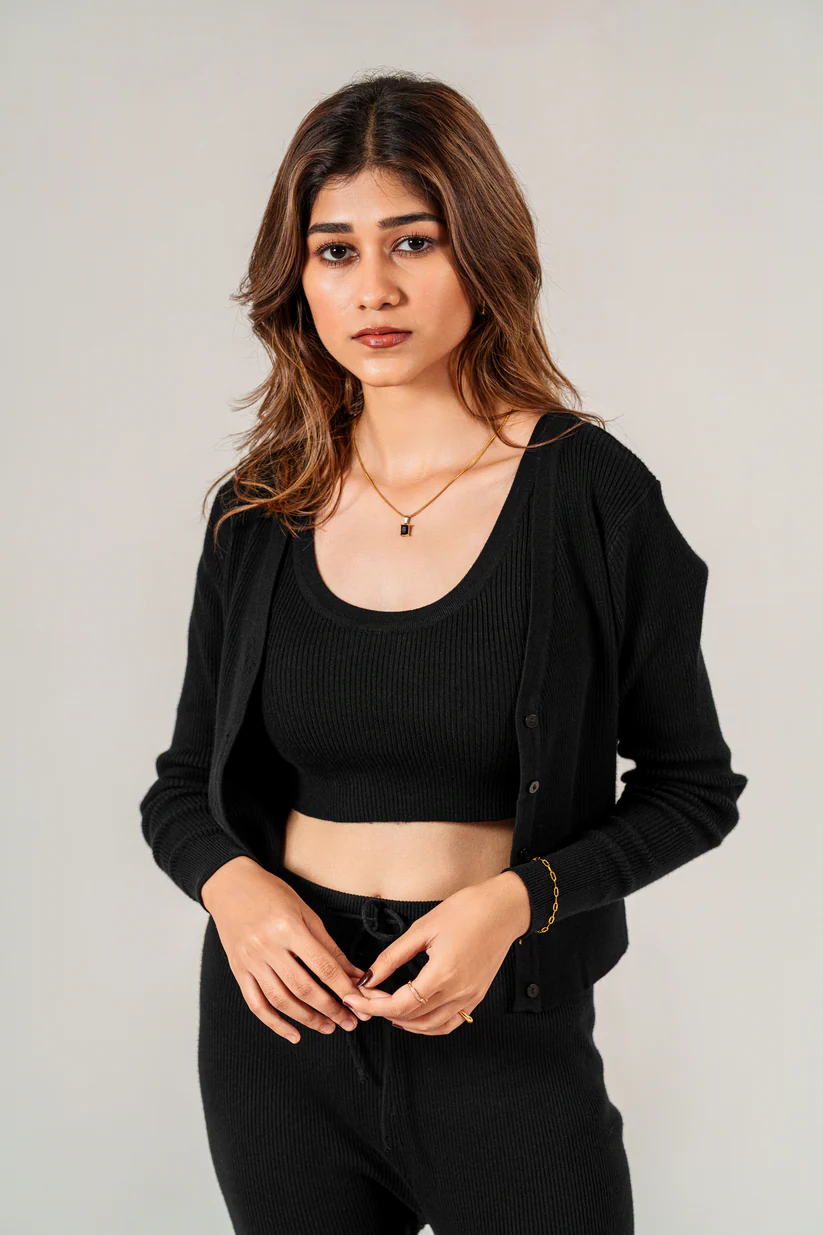 Picture of Jet Black 3-Piece Co-ord Set