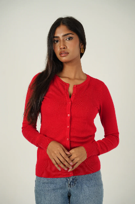 Picture of Elia Cardigan in Scarlet