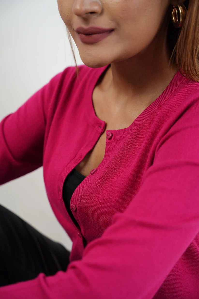 Picture of Elia Cardigan in Fuschia